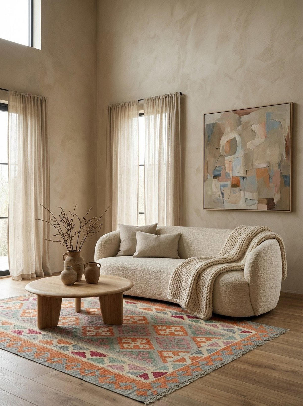 HANDWEBTEPPICH Kelim Gashgai Grau 256/182 cm Schurwolle - Grau, Textil (182/256cm) - Looma