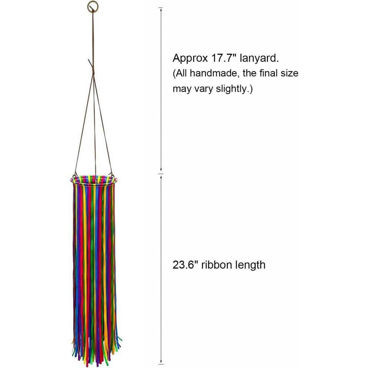 WINDSACK-STREAMER Satinband bunt 104 cm - Multicolor, Textil (15/15/104.9cm)
