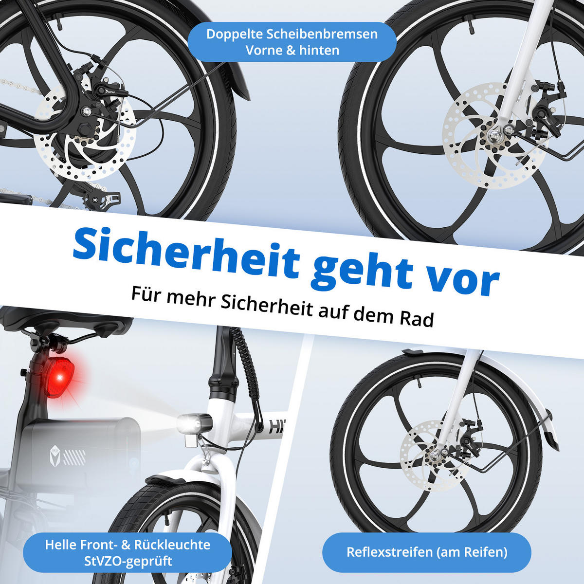 E-BIKE BK35S PRO , faltbar , 20 Zoll,7-Gang-Schaltung - Schwarz, Metall (73.5cm) - HITWAY