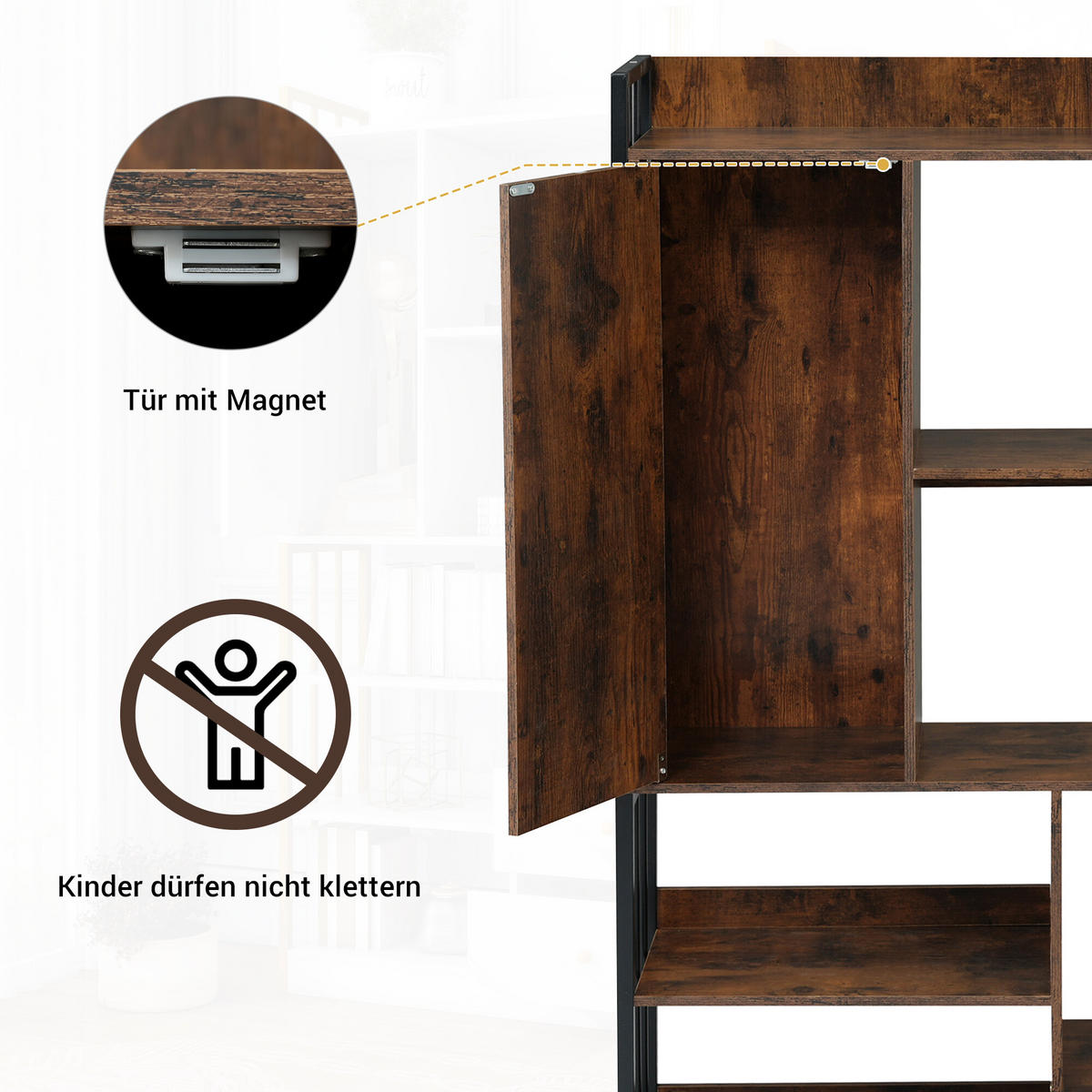 BÜCHERREGAL braun - Braun, Holzwerkstoff (30/173.5/100cm) - Urban Meuble