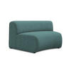 SOFAELEMENT Strukturstoff Stoff Blau - Blau/Petrol, Kunststoff/Textil (147/70/89cm) - Makamii