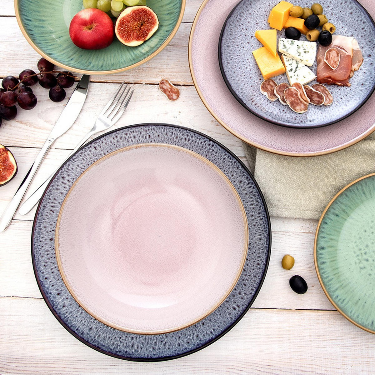 SUPPENTELLER Glaze tief rosa - Pink, Keramik (21/21/6cm) - Orion 