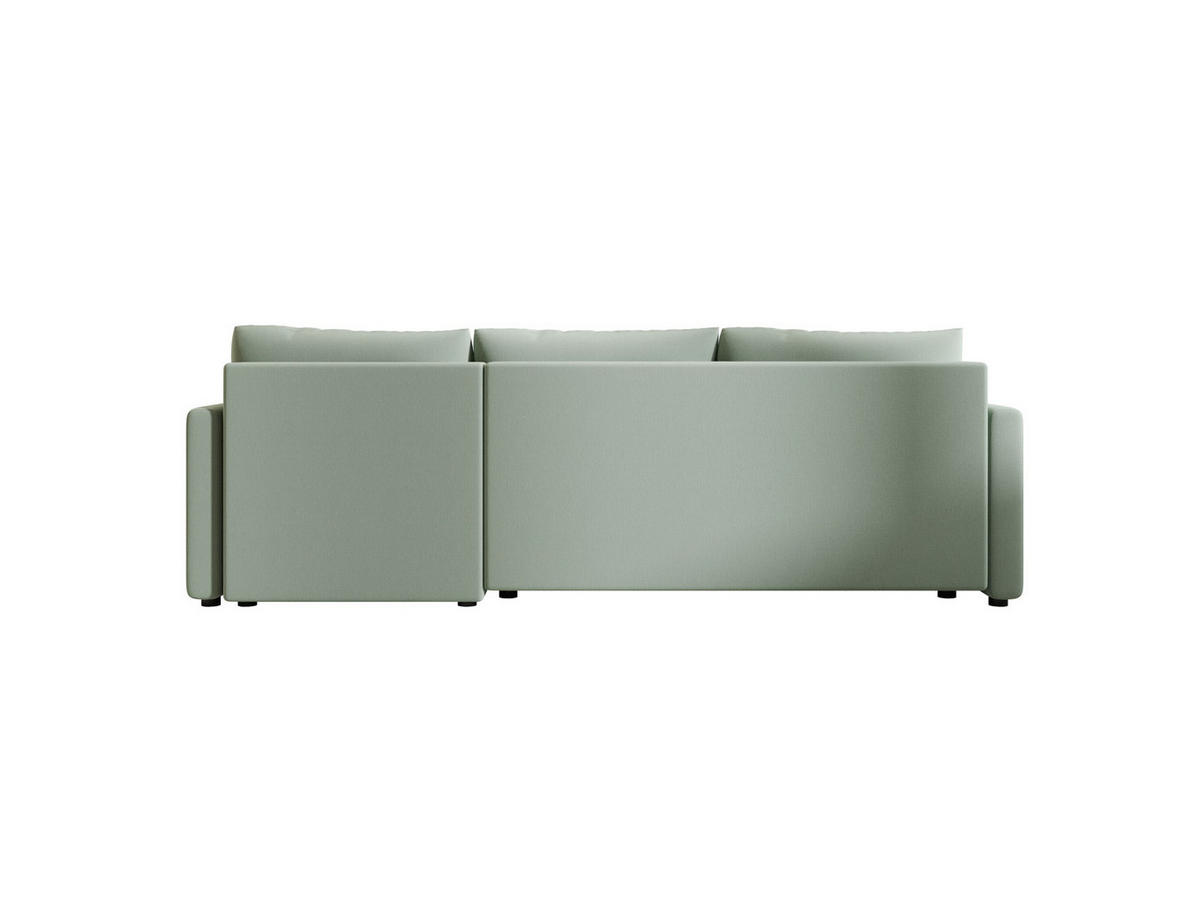 ECKSOFA MOS L BIS Cosmic 16 Rechts mit Schlaffunktion - Hellgrün, Textil (220/143cm) - Bedante