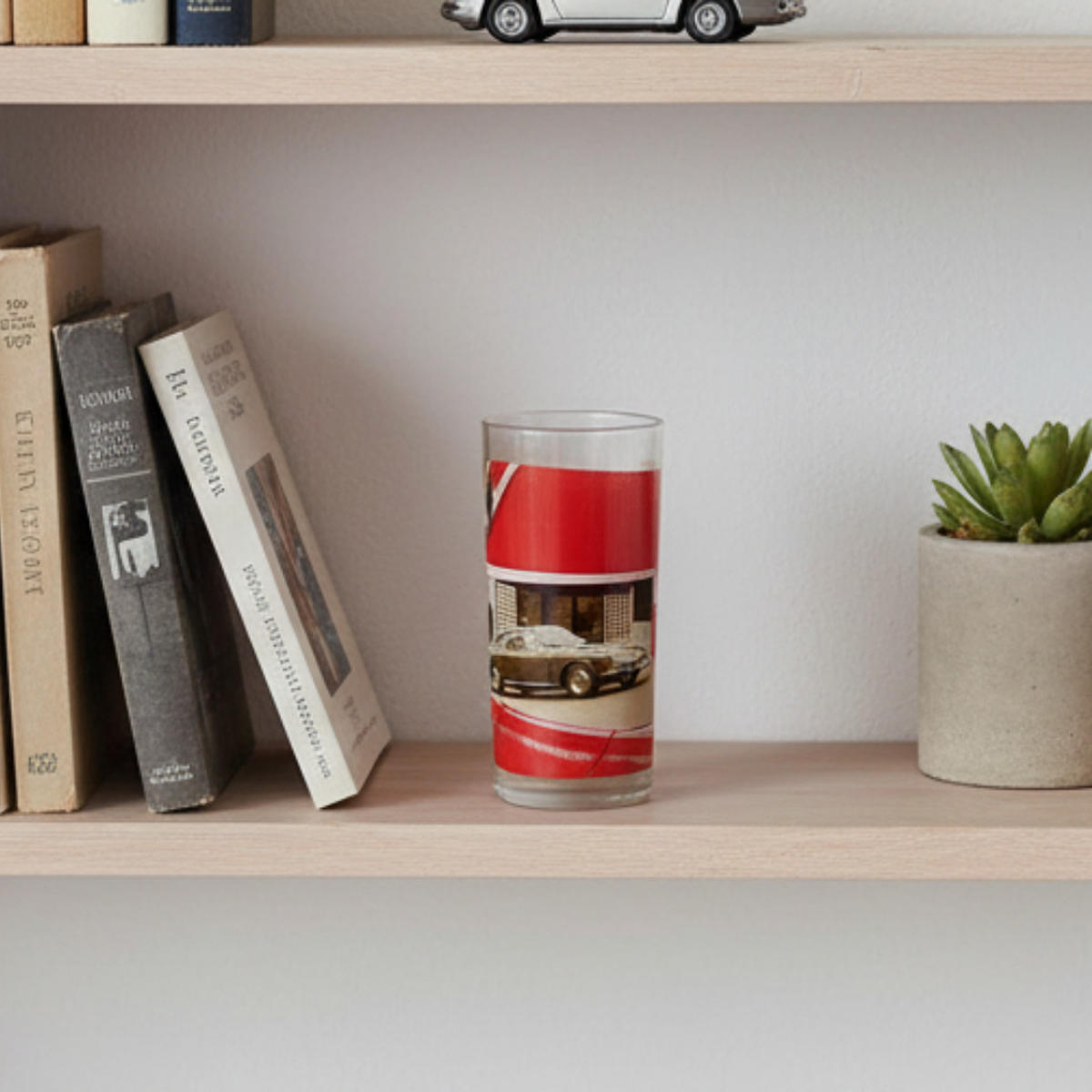 LONGDRINKGLAS 911 901 Rot 300 ml, Kristallglas, Sammlerglas, Trinkglas, Design Glas, Whiskyglas, Cocktailglas, Küchenzubehör, Geschenkidee - Multicolor, Glas (0.3L) - Porsche