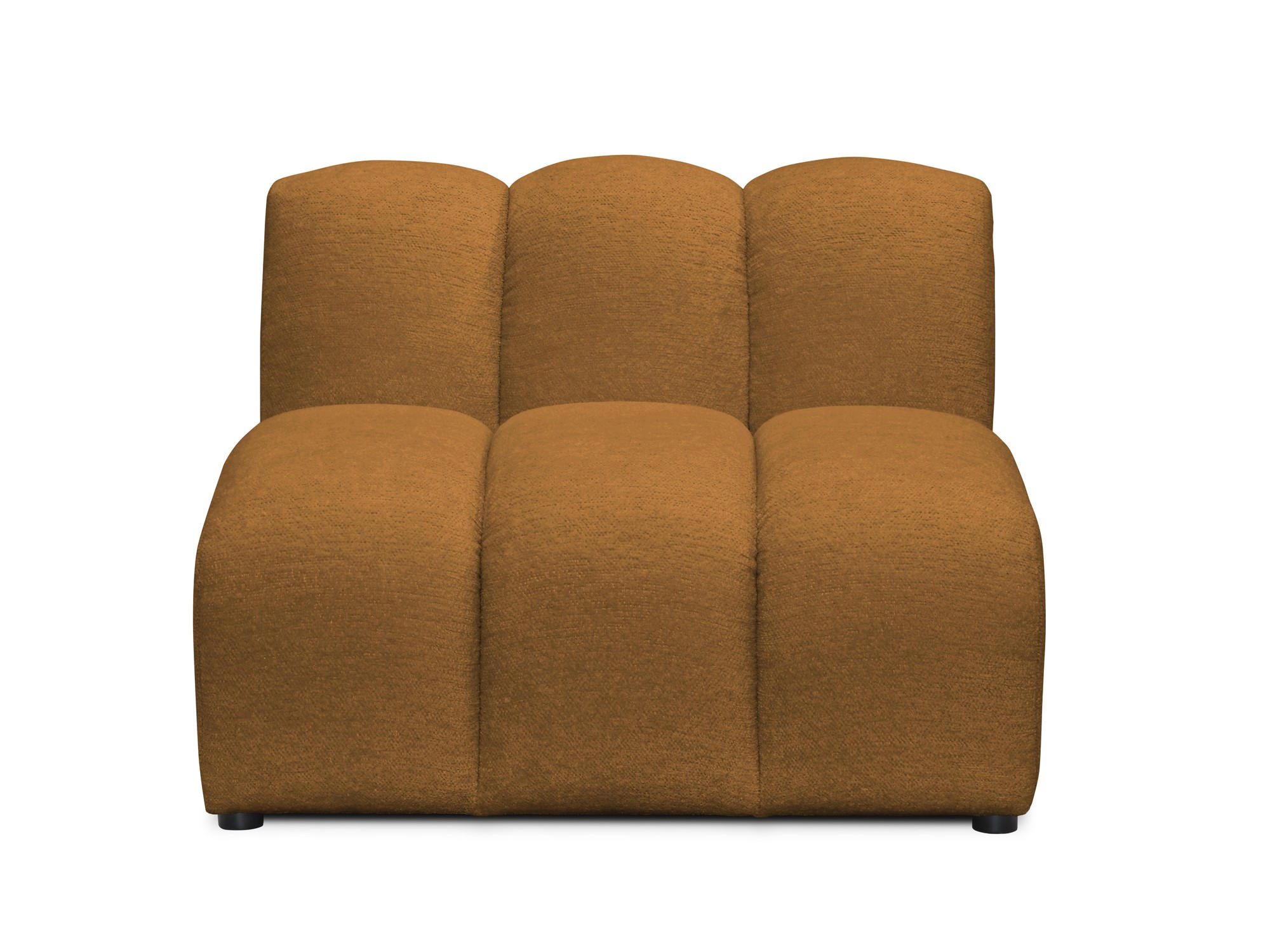 SOFAELEMENT Chenille Stoff Gelb - Currygelb/Schwarz, Holzwerkstoff/Kunststoff (90/70/89cm) - Makamii
