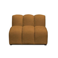 SOFAELEMENT Chenille Stoff Gelb - Currygelb/Schwarz, Holzwerkstoff/Kunststoff (90/70/89cm) - Makamii