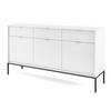 SIDEBOARD Nova Weiß / Schwarz 154 / 39 / 83cm - Schwarz/Weiß, Holz/Holzwerkstoff (154/83/39cm) - Feldmann-Wohnen