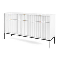 SIDEBOARD Nova Weiß / Schwarz 154 / 39 / 83cm - Schwarz/Weiß, Holz/Holzwerkstoff (154/83/39cm) - Feldmann-Wohnen