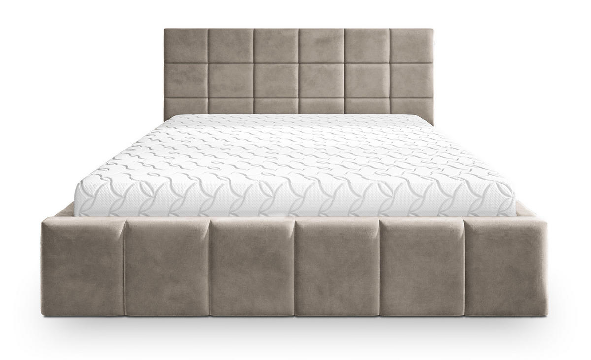POLSTERBETT VERTO K 120x200 cm mit Bettkästen - Beige - Beige, Holz/Textil - MASSENO