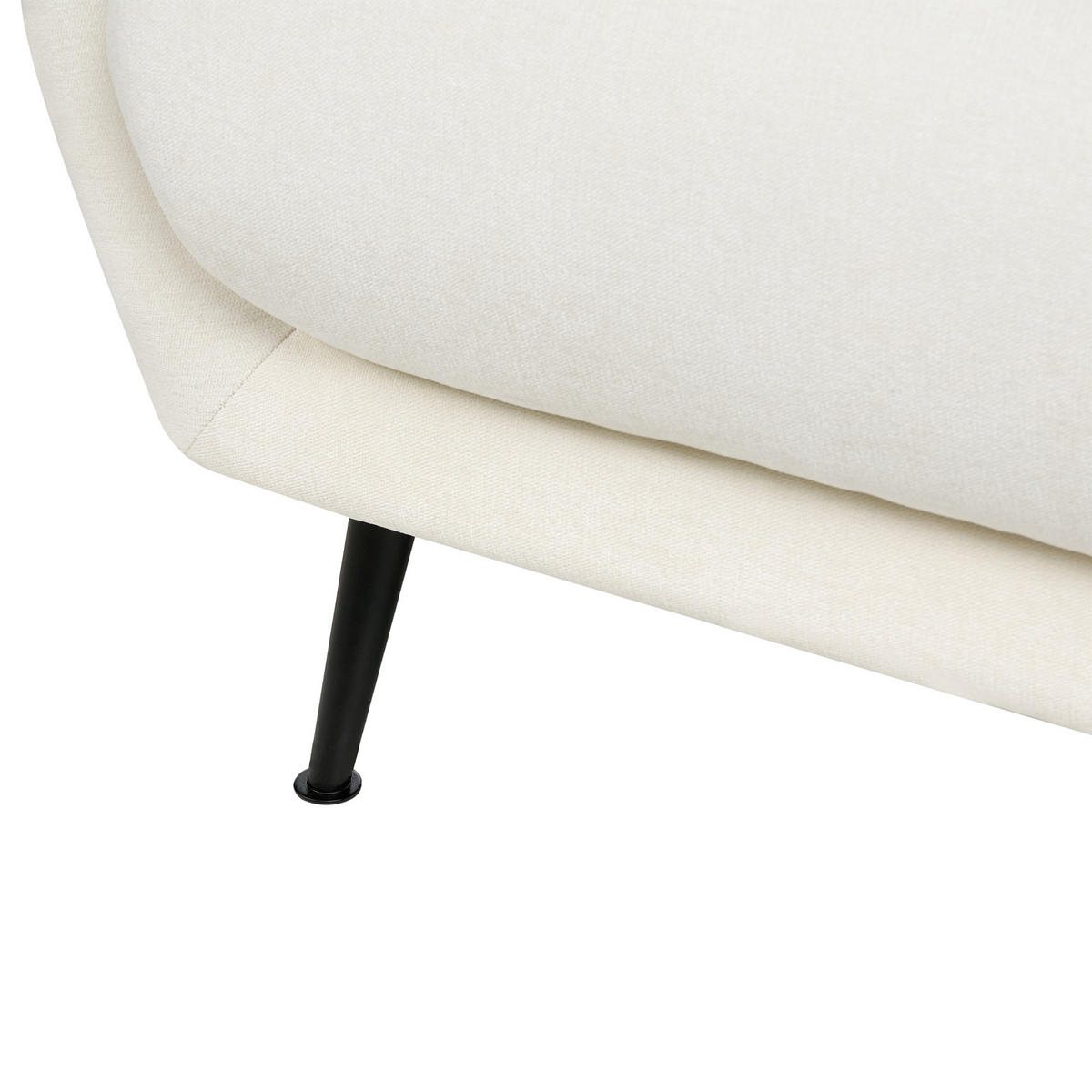 2-SITZER-SOFA Chenillegewebe Weiß Eiby - Weiß, Textil (130/80/90cm) - Beliani