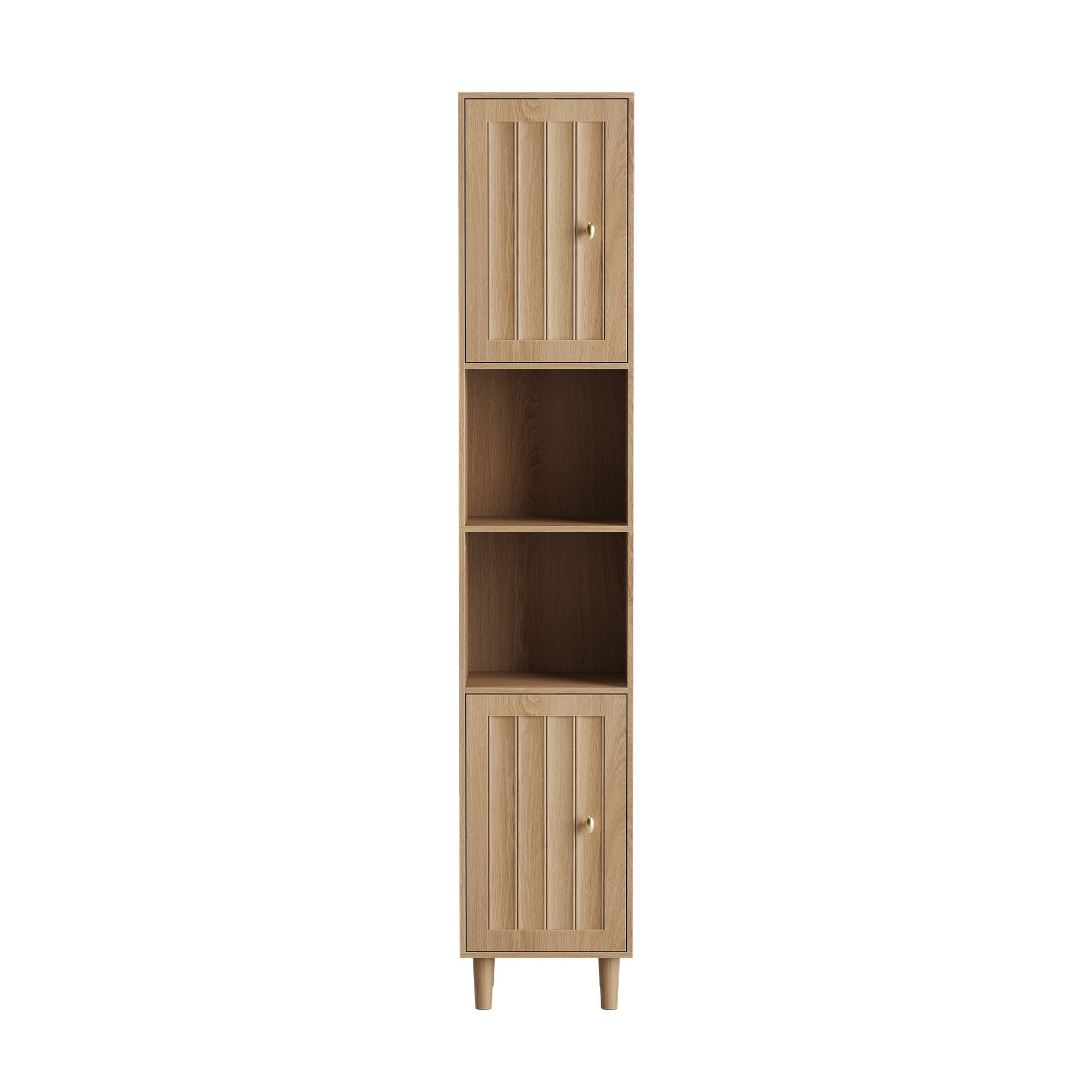 Pangivo Hochschrank Eiche 32x169x30 cm