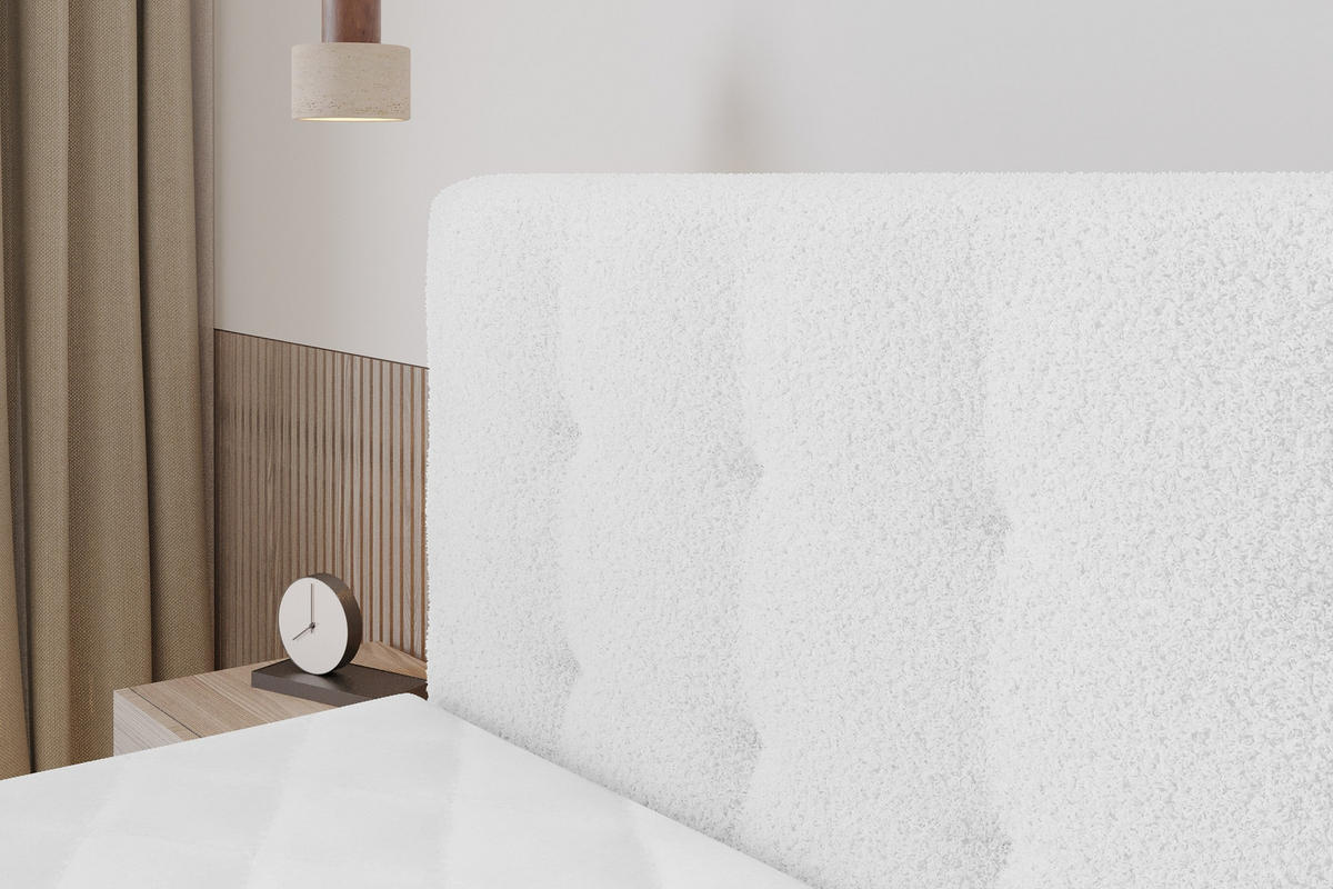 BOXSPRINGOVÁ POSTEL s matrací H3/H4 - IGAN-Z KING - 120x200 cm Bílá - bílá, kompozitní dřevo (123/200cm) - ALTDECOR