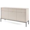 SIDEBOARD STELLARE 154/83/39cm mit 3 Schubladen 3 Türen Kaschmir - Kaschmir/Goldfarben, Holzwerkstoff (154/83/39cm) - MASSENO