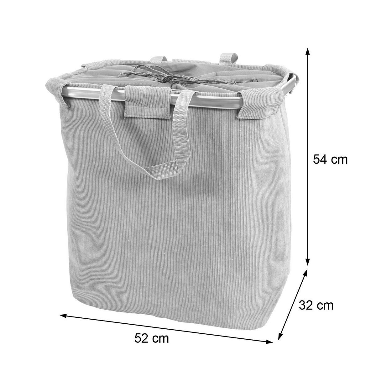 KOŠ NA PRÁDLO Modrý - modrá, textil (52/54/32cm) - MCW