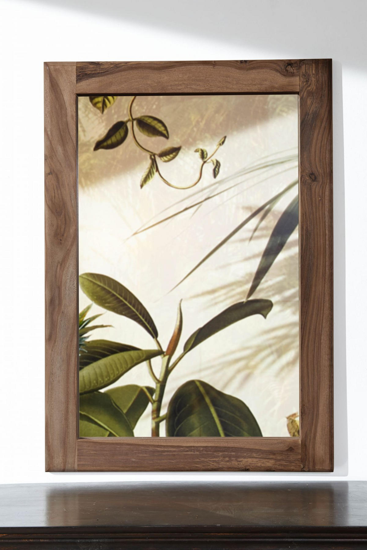 SPIEGEL Sheesham 100x3x70 smoked cherry gebeizt TORONTO #137 - Dunkelbraun, Holzwerkstoff (100/70/3cm) - Massivmoebel24