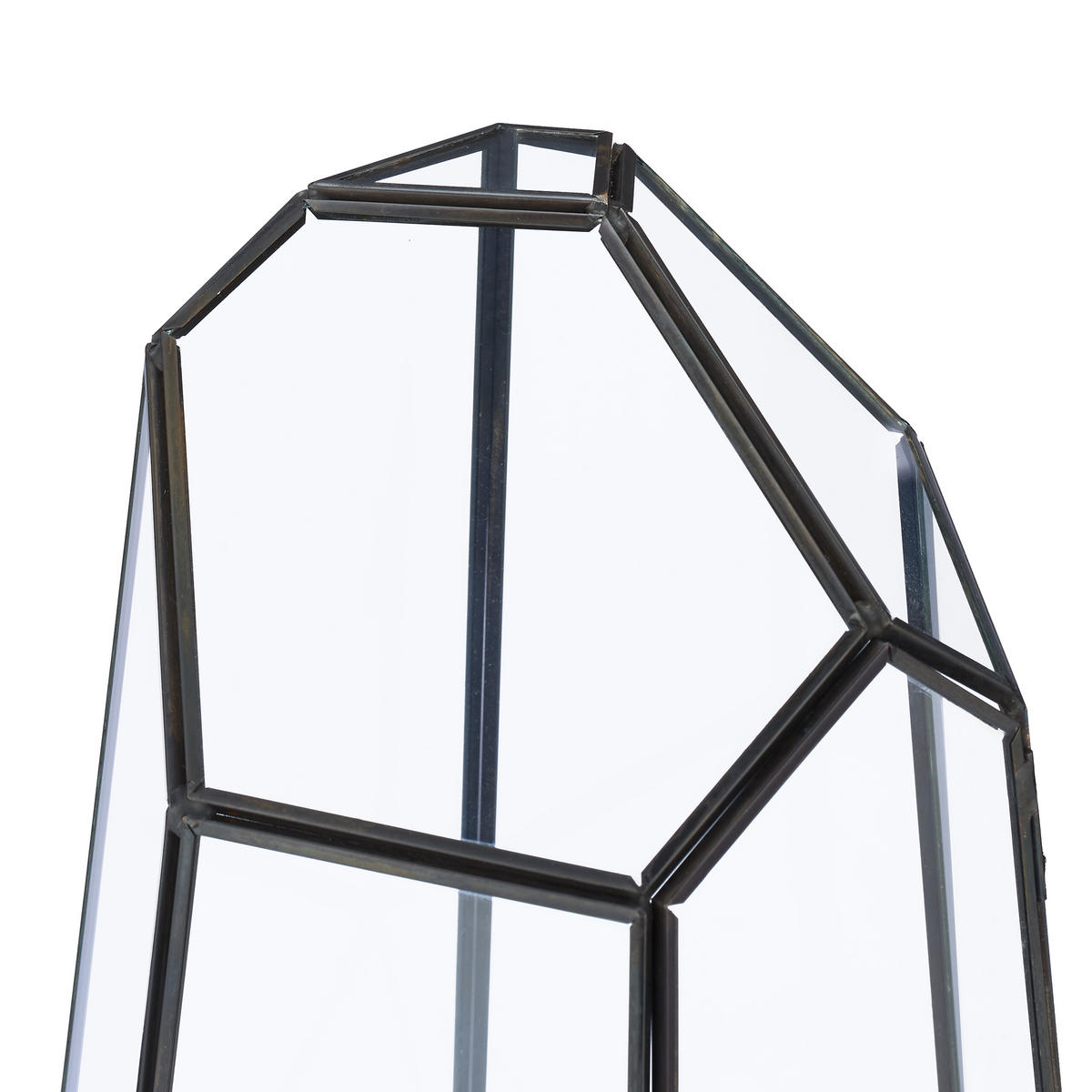 PFLANZENTERRARIUM - Transparent, Glas/Metall (18/26/15cm) - Relaxdays