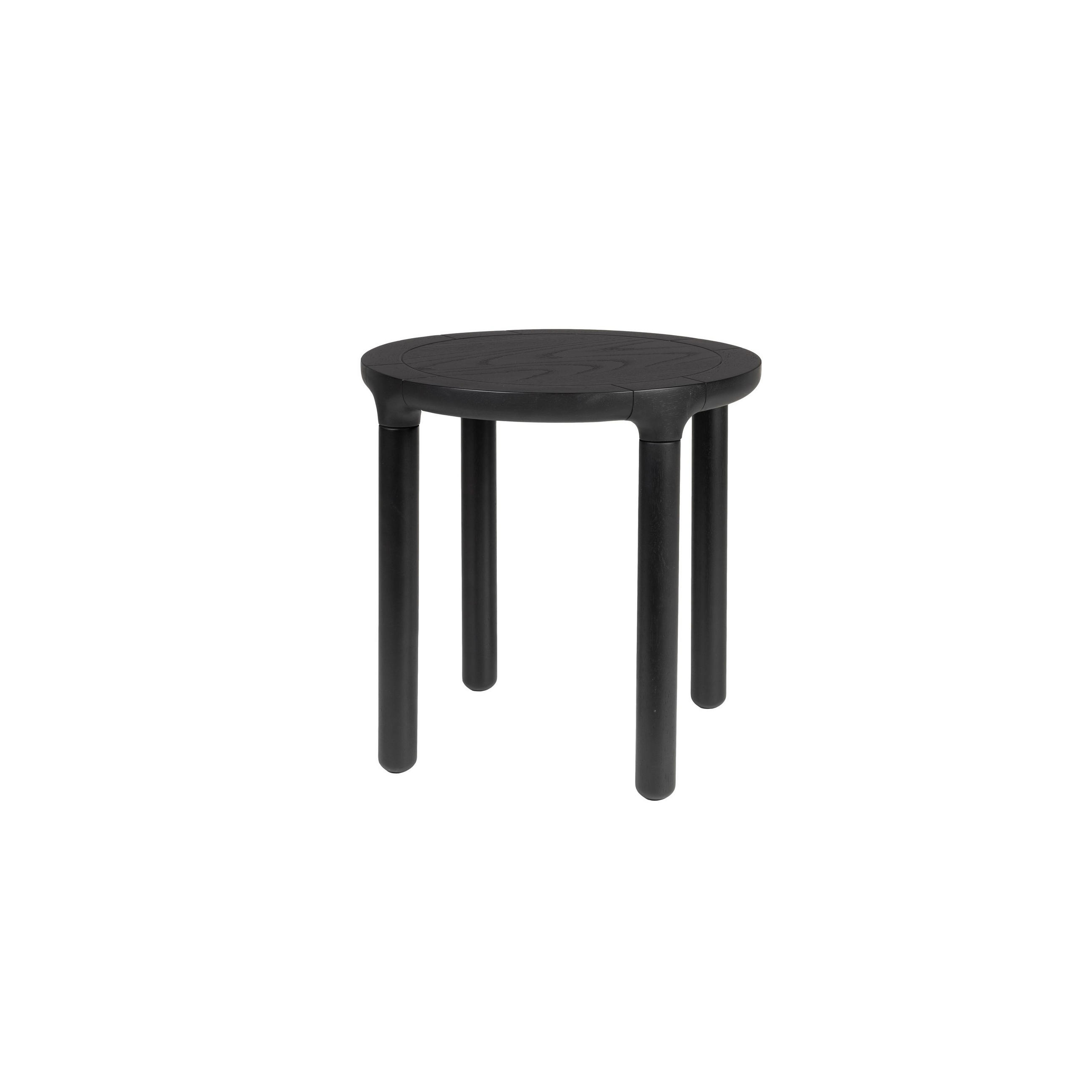 BEISTELLTISCH Storm Rund 45 cm Schwarz - Schwarz, Holz (45/45/45cm) - Zuiver