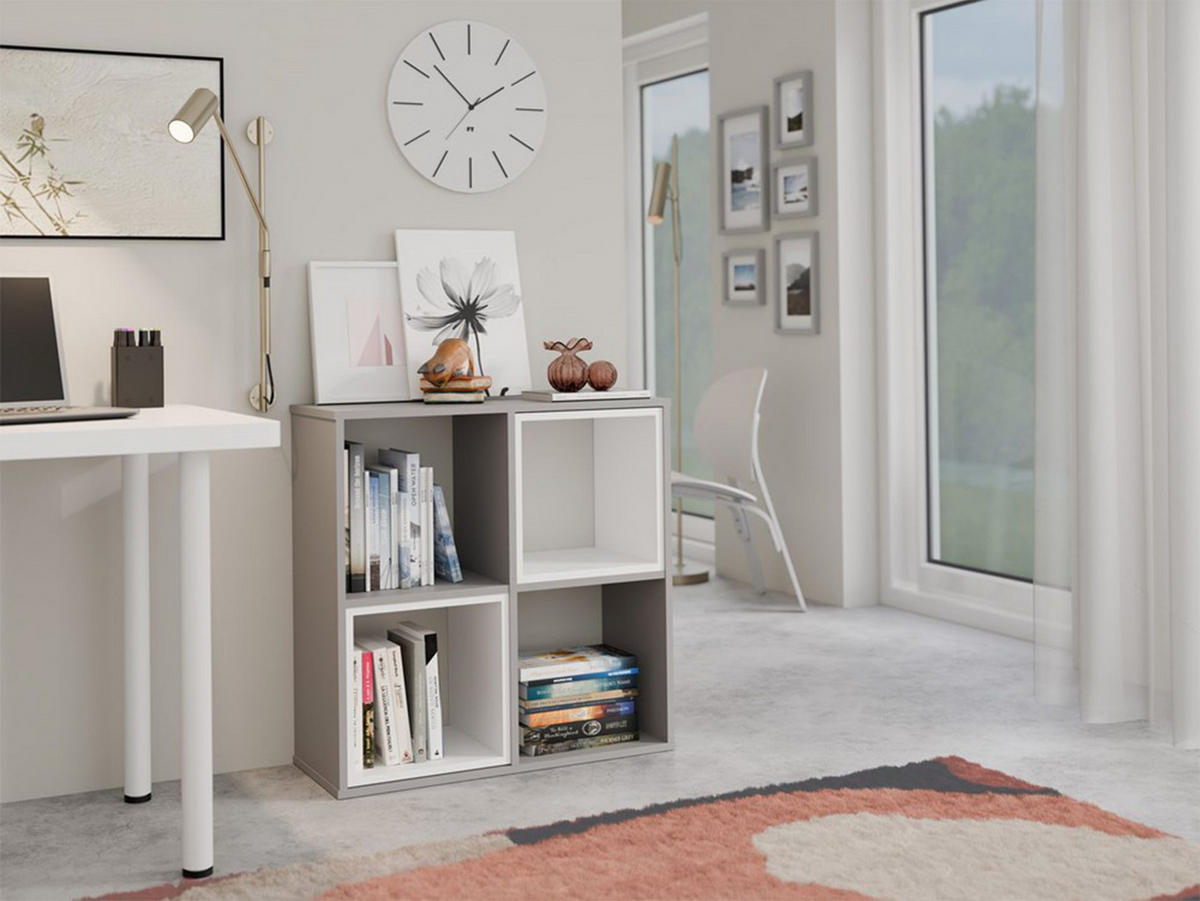 STANDREGAL Malax Grau 74 cm - Grau, Holzwerkstoff (74/75/30cm) - Selsey