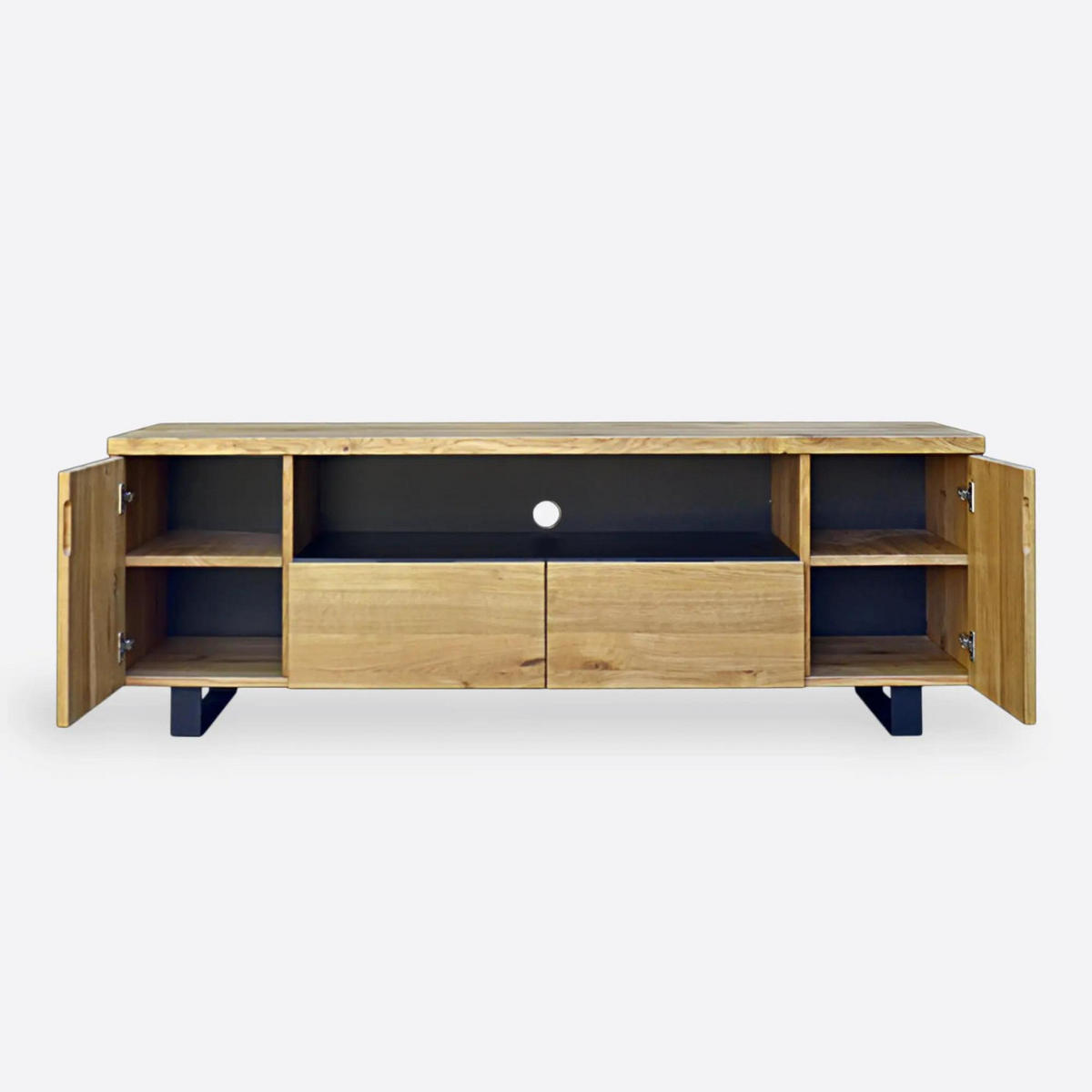 FERNSEHSCHRANK im Loft-Stil fürs Wohnzimmer DELIO - Eichefarben, Holz (170/60/45cm) - Rawood Furniture