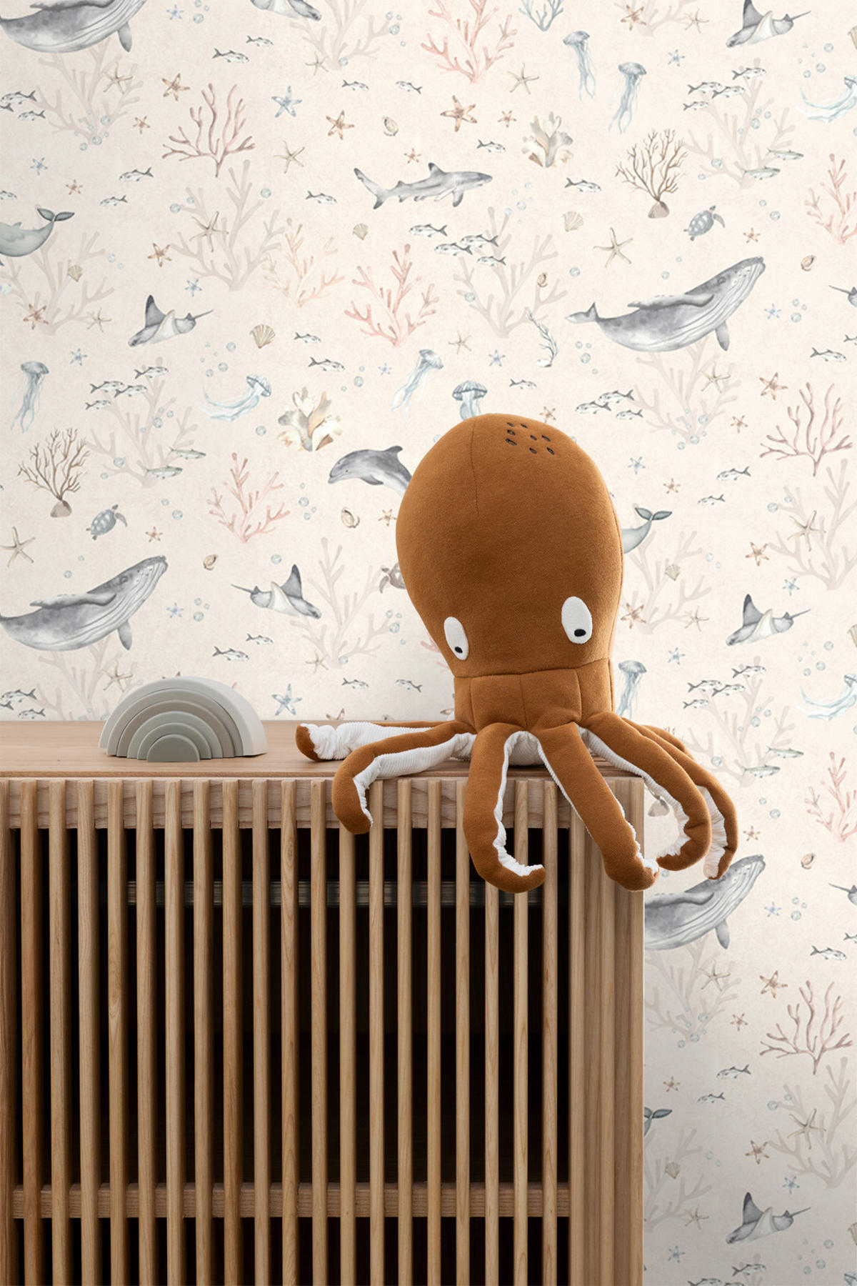 TAPETE Unterwasserwelt 50 x 900 cm - Beige, Papier (50/0.1cm) - ESTAhome
