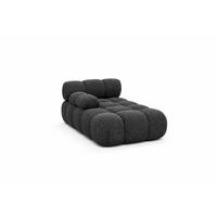 CHAISELONGUE Modular, Bouclé-Stoff Abriamo, Graphit, Links, Selia - Graphitfarben, Holz (95/70/160cm) - Kaiser Möbel