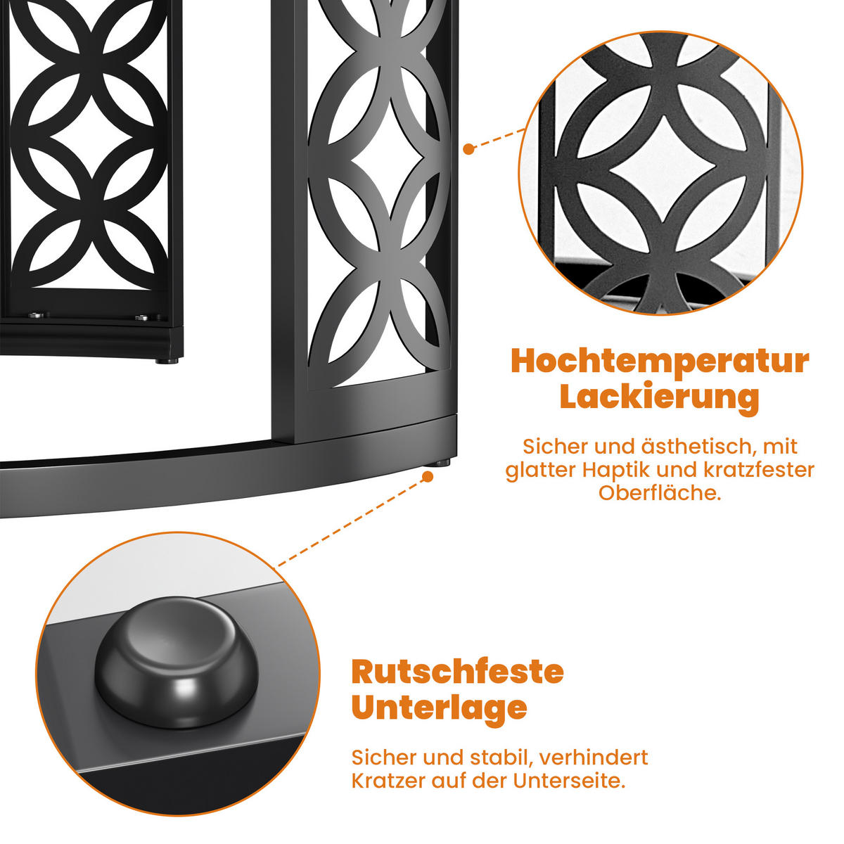 COUCHTISCH Moderner Satztisch 70/70/45 cm + 45/45/37 cm mit Marmor Furnier - Weiß, Holzwerkstoff (70/70/45cm) - OKWISH