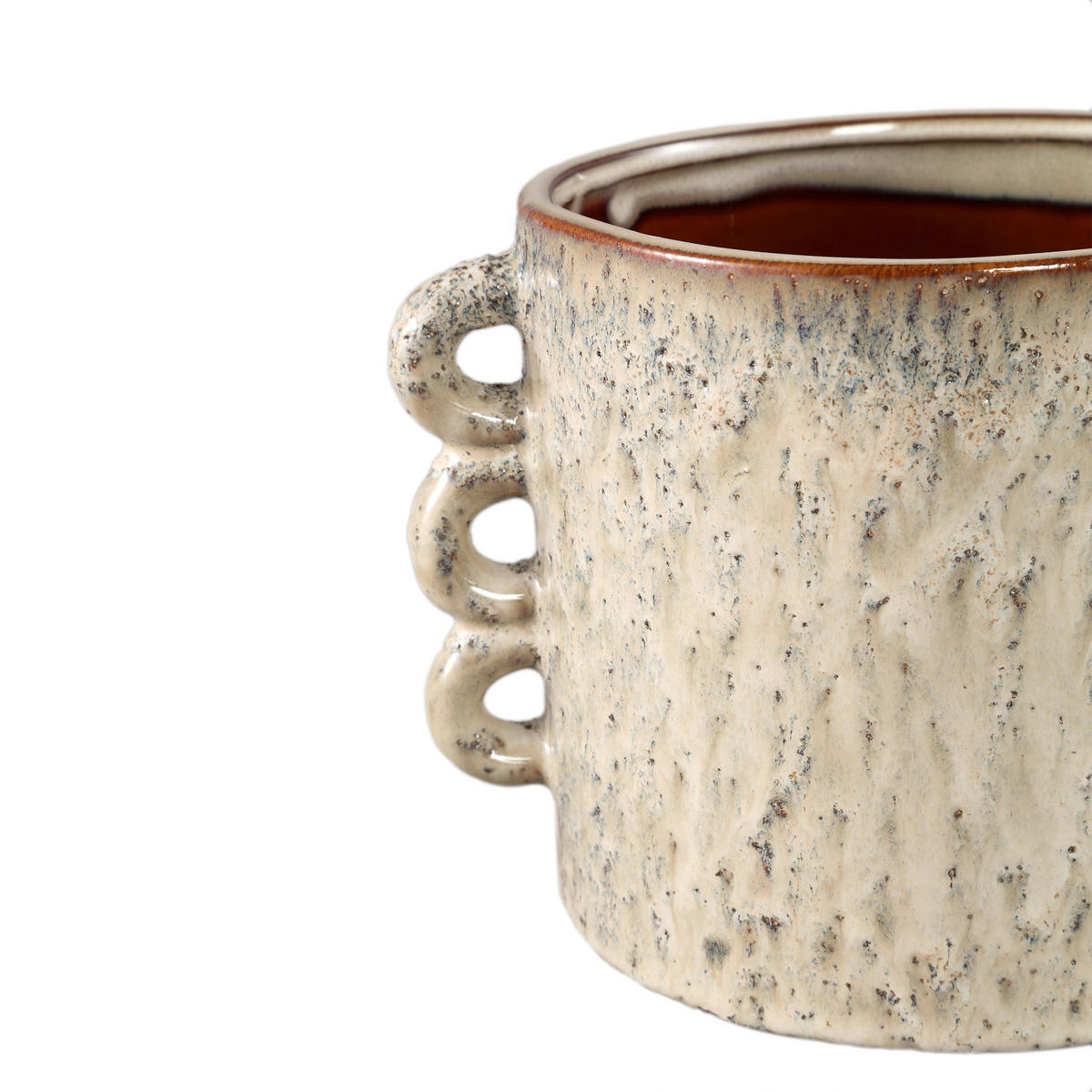 TOPF Nowreen Beige 22/17/17cm - Beige, Keramik (17cm) - PTMD Collection