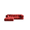ECKSOFA L-Form Averro, stoff Bluvel, Rotwein, Links - Dunkelrot, Holz (280/150cm) - Kaiser Möbel