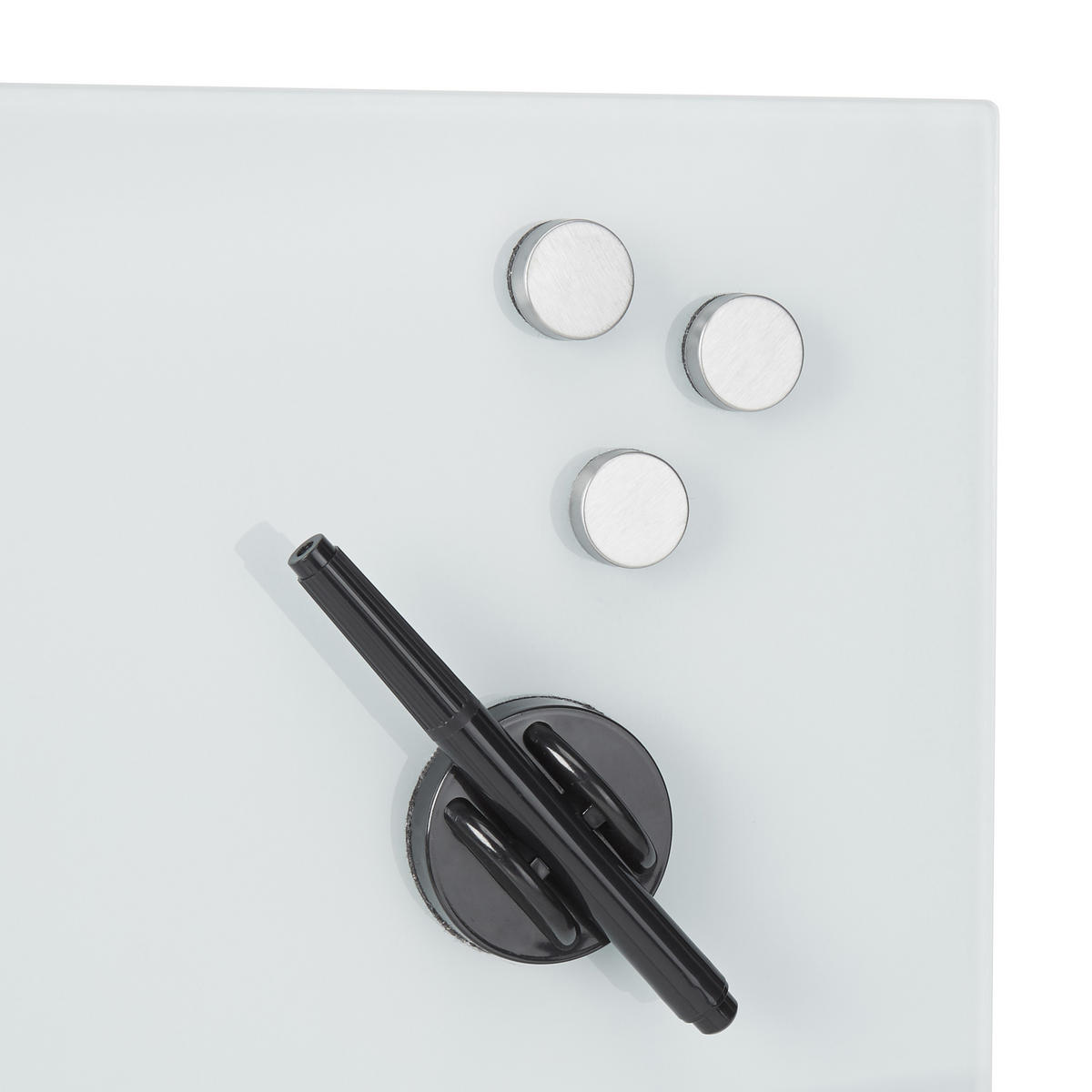 GLAS-MAGNETBOARD - Weiß, Glas/Metall (100/60/0.4cm) - Relaxdays