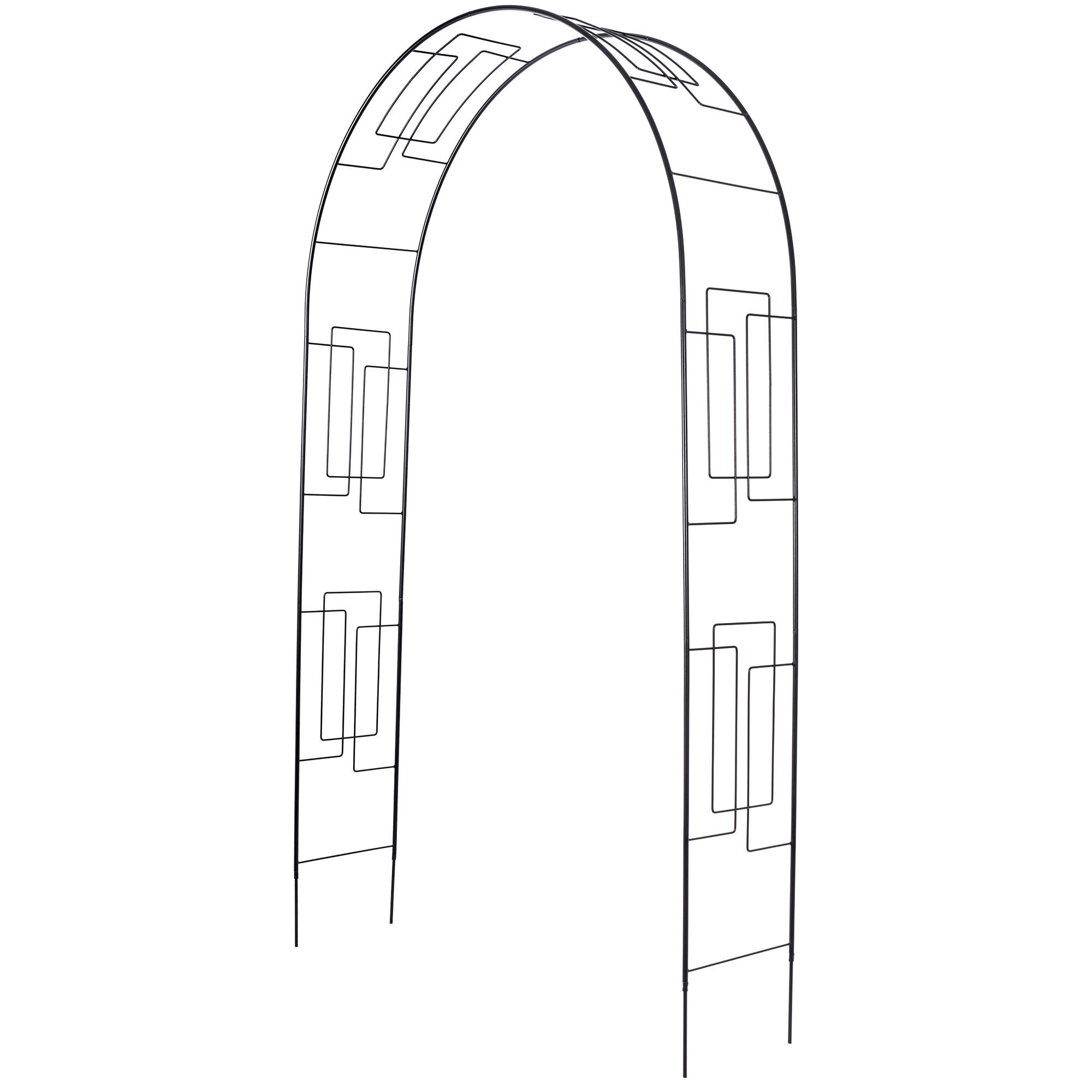 Kadax Gartenpergola Schwarz 150x250 cm