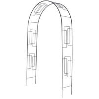 GARTENPERGOLA für Blumen 250 cm, schwarz - Schwarz, Metall (150/250cm) - KADAX