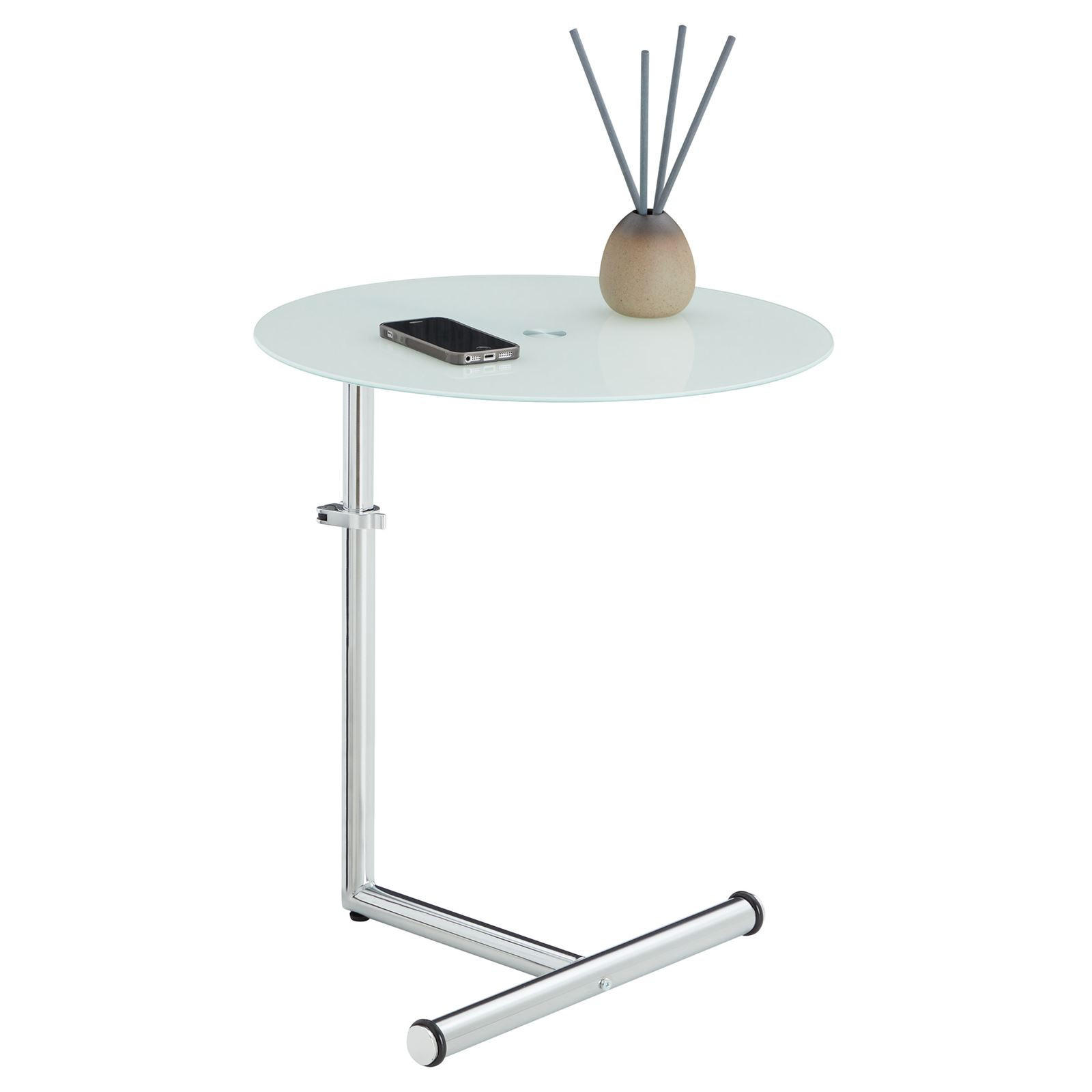 COUCHTISCH LEONIE - Chromfarben, Glas (45/46/65cm) - IDIMEX