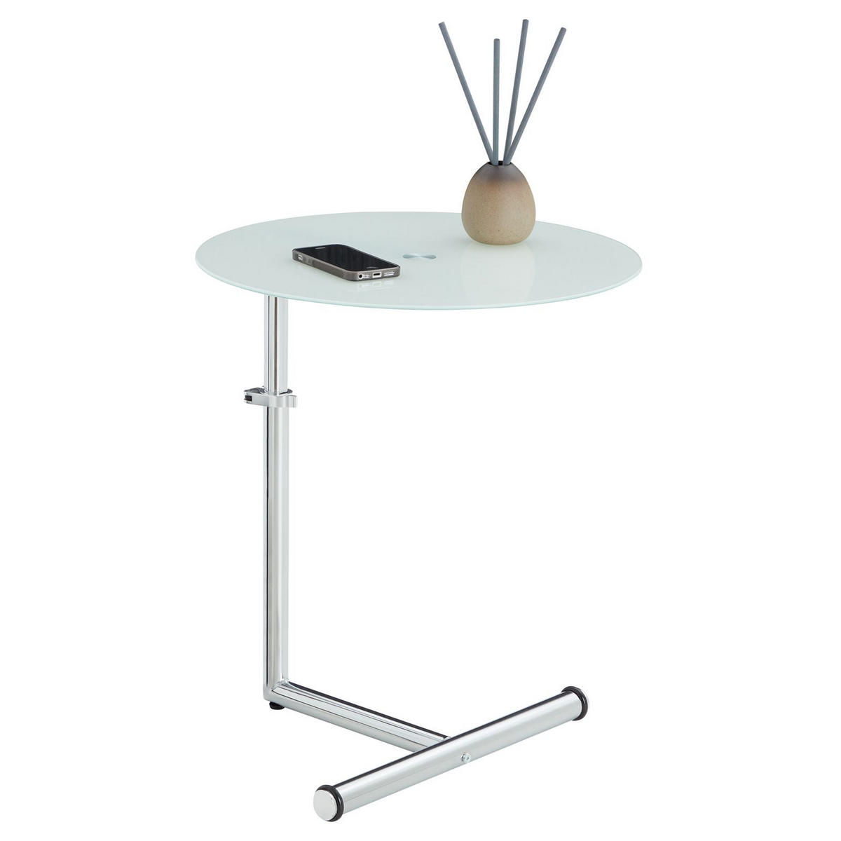 COUCHTISCH LEONIE - Chromfarben, Glas (45/46/65cm) - IDIMEX