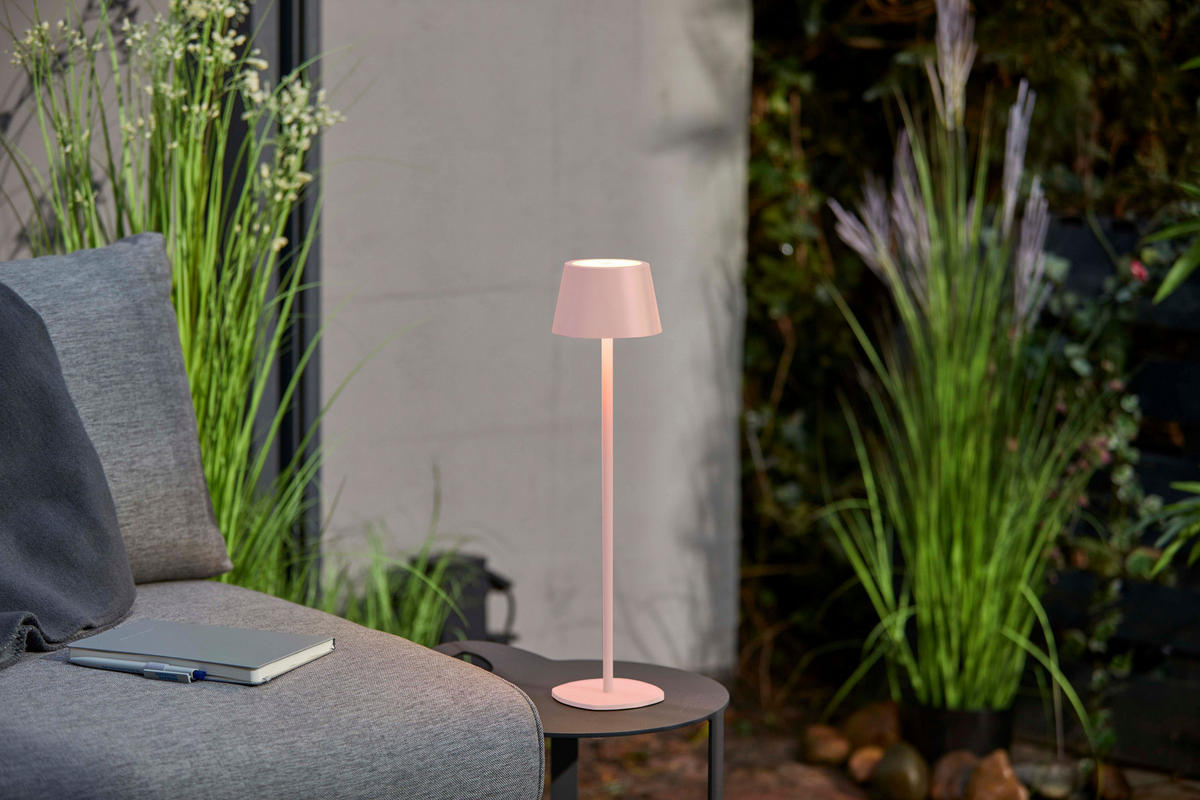LED-TISCHLAMPE 3 in 1 Pink max. 45cm hoch - Rosa, Metall (11/11/45cm) - Northpoint