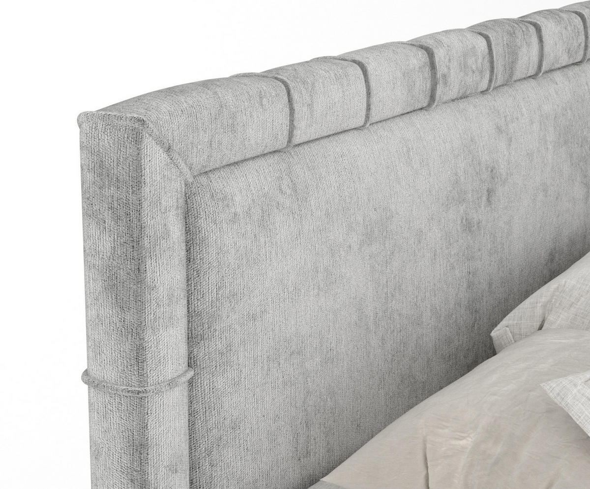 BOXBETT Monpelli Grau 140/200 cm mit Matratze und Topper - Schwarz/Grau, Holz/Holzwerkstoff (140/200cm) - Maison de Reve