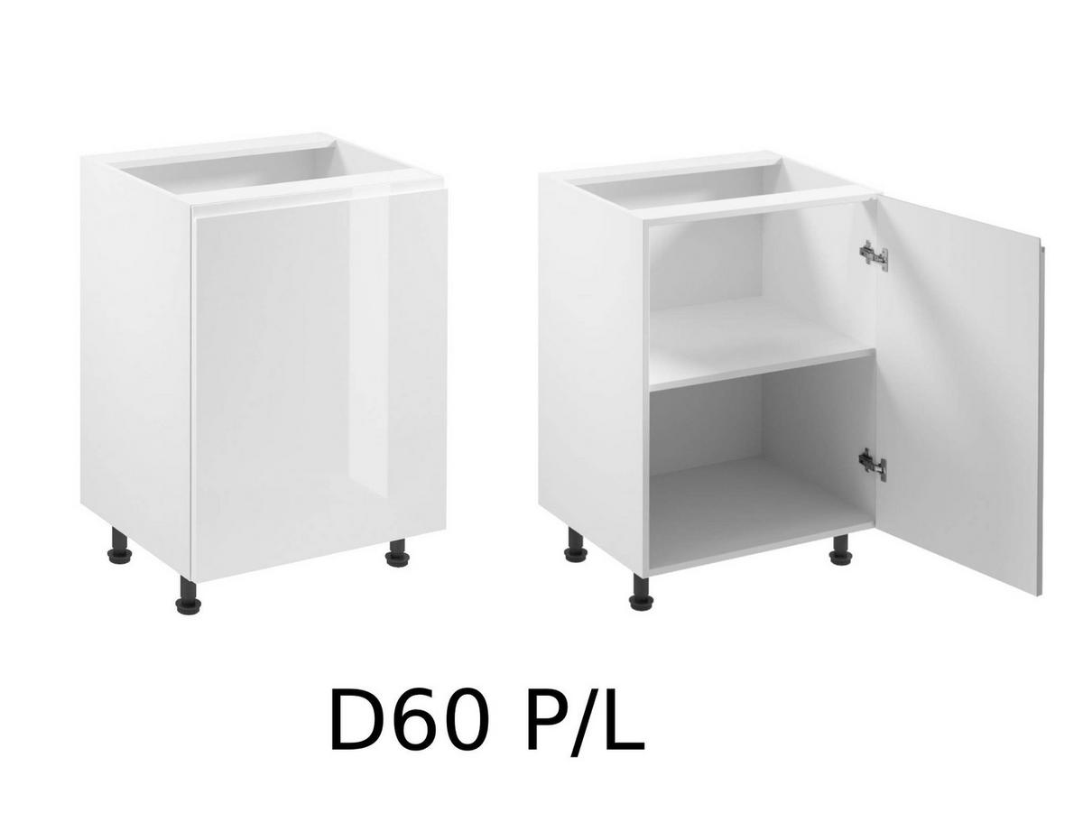 KÜCHENZEILE 320 cm - Aspen KA15-M320- in Weiß/Hochglanz - Weiß Hochglanz, Holz (320/212/52cm)