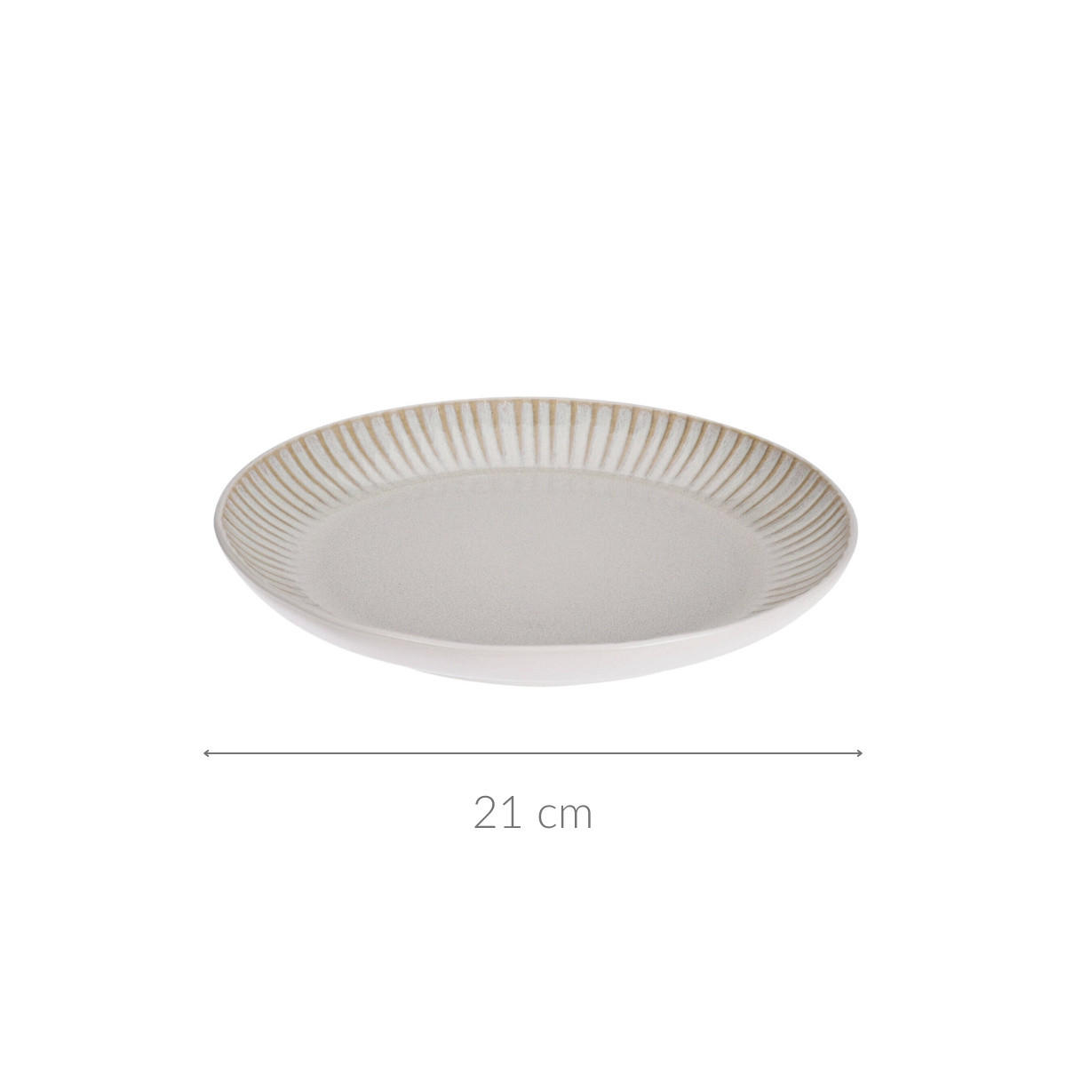 DESSERTTELLER Essence Ø 21 cm - Grau, Keramik (21cm) - Siaki