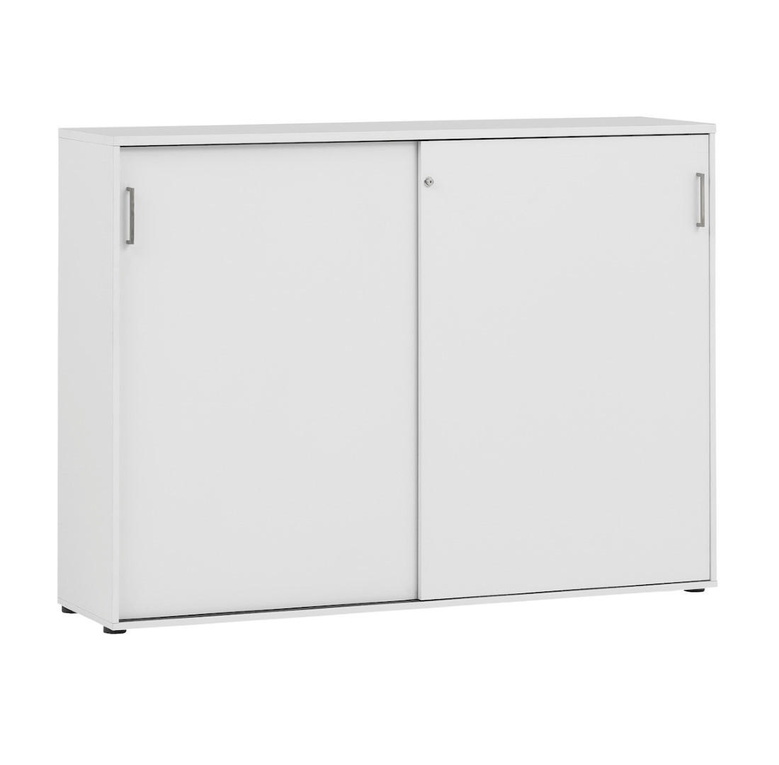 SCHIEBETÜRENSCHRANK Hippo Large 120x160x40 cm 3 Fächern & 2 Schiebetüren Lichtgrau - Grau, Holz (160/120/40cm) - PROREGAL