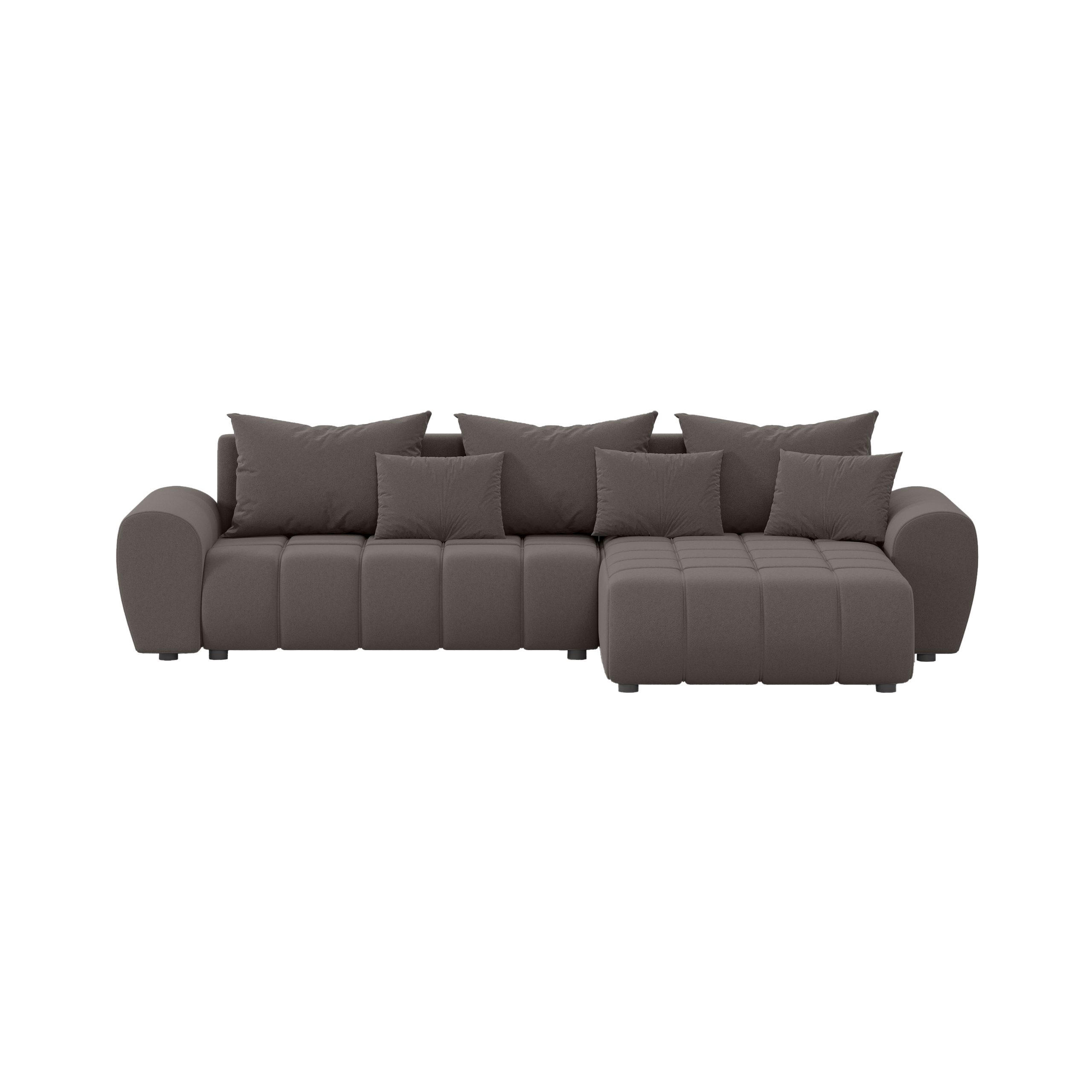 ECKSOFA Eide L mit Schlaffunktion, Braun - Braun, Textil (292/180cm) - Fedve