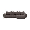 ECKSOFA Eide L mit Schlaffunktion, Braun - Braun, Textil (292/180cm) - Fedve
