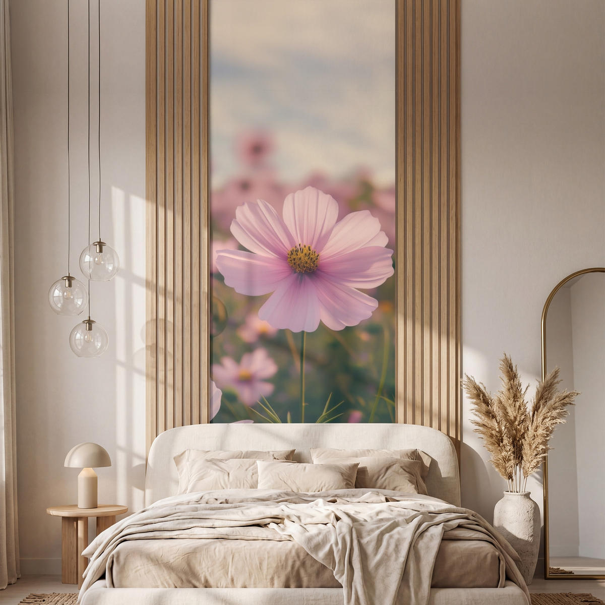 TAPETE - Blumen - Lila - Unscharf - 100x280 cm - Rosa, Papier (100/280cm) - OnlyWow