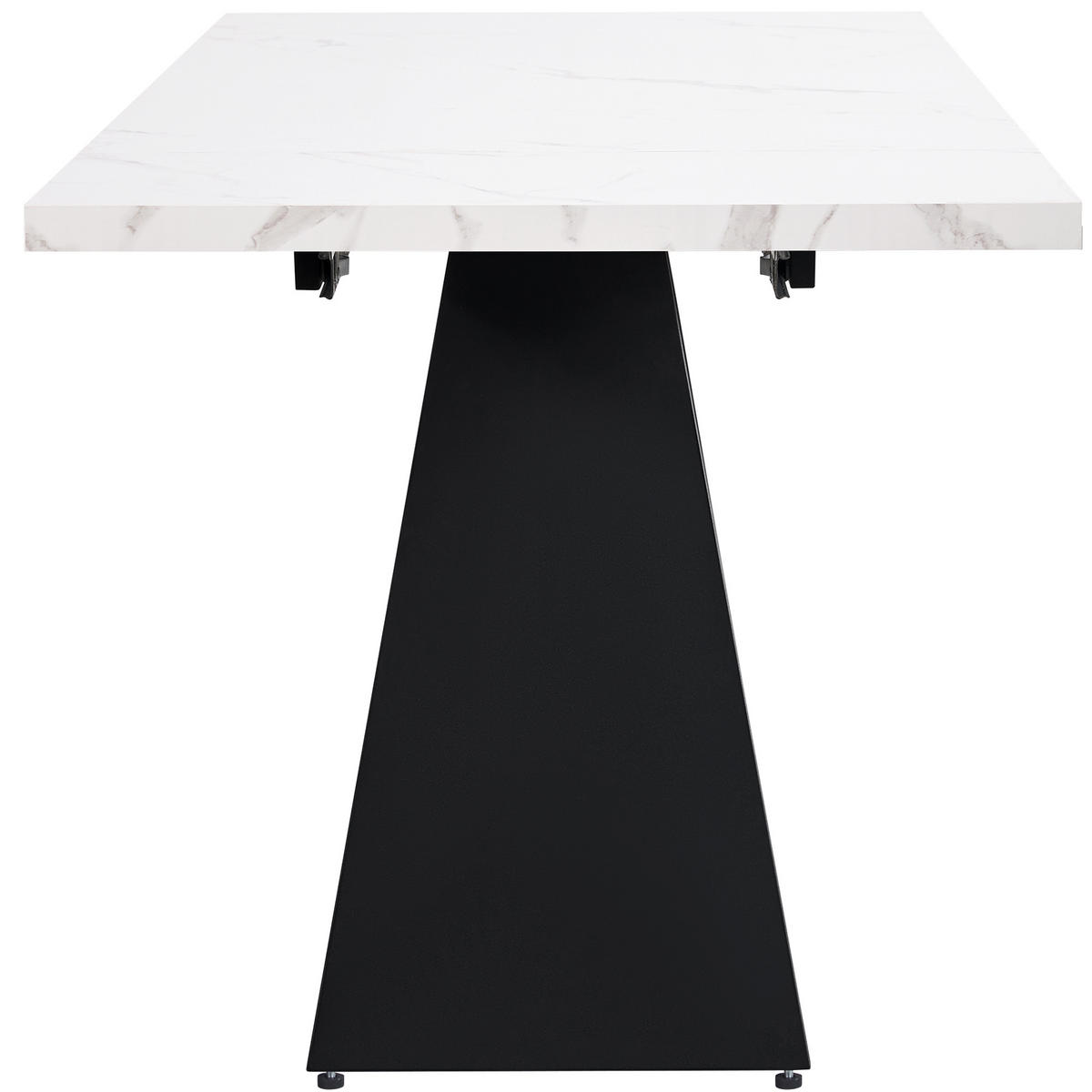 AUSZIEHTISCH Weiß 99-159/74/77 cm - Weiß, Holz (74/99/77cm) - PANGIVO