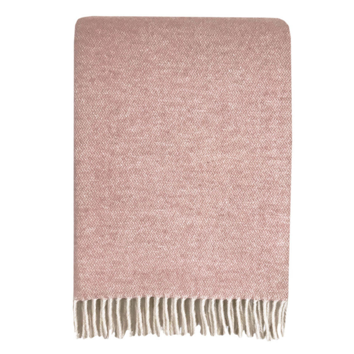 WOLLDECKE Recycelt Beidseitig Rosa 131x170 - Pink, Textil (131/170cm) - Malagoon