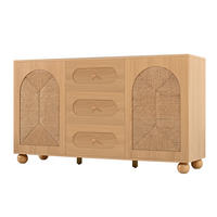 SIDEBOARD DE-37624 140/40/80 cm mit Seilgeflecht-Türen Natur - Naturfarben, Holzwerkstoff (140/80/40cm) - ComfortXL