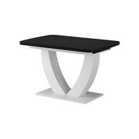 PRODUŽNI BLAGOVAONSKI STOL Fenaro Crna/Bijelo 120 x 80 + Izvlačno - bijela/crna, drvni materijal (80/120/77.4cm) - Vicco