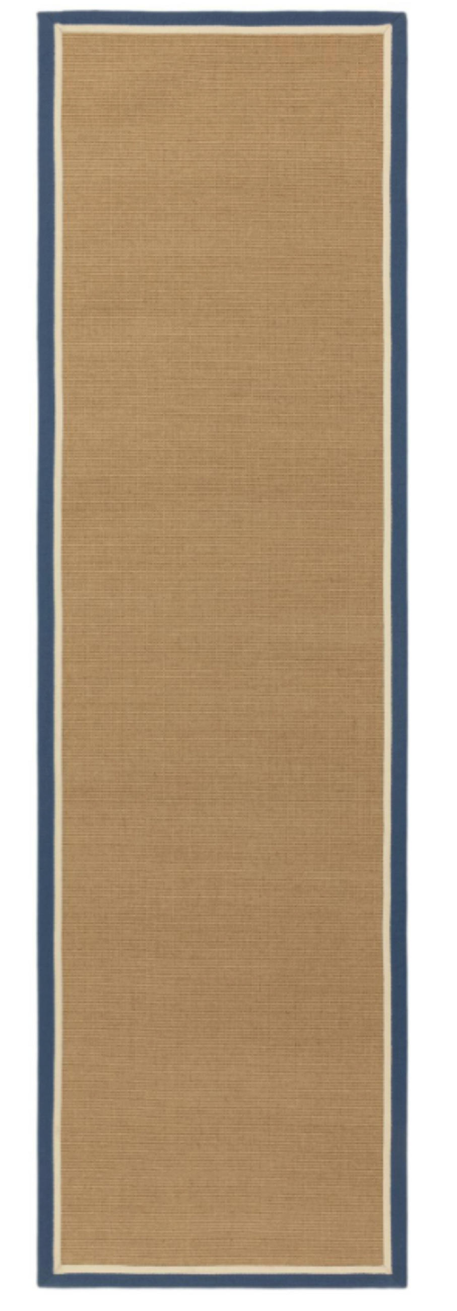 TEPPICH modern Wohn-/Schlafzimmer Naturfaser DORO Blau 40x120 cm - Blau, Naturmaterialien (40/120cm) - Novatrend