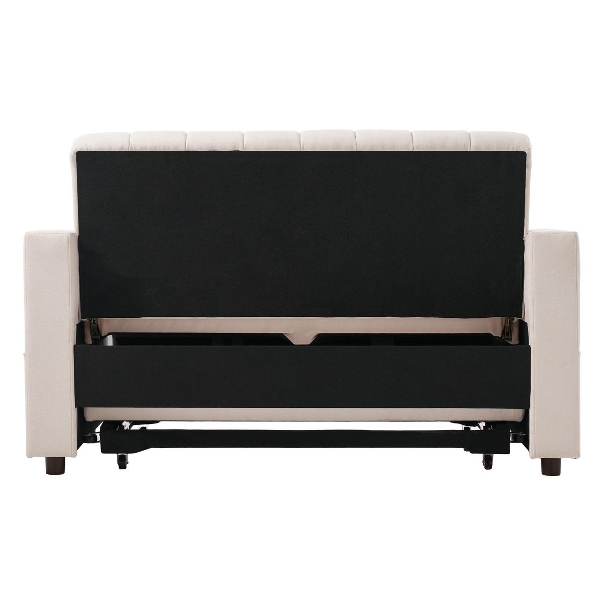 SCHLAFSOFA Multifunktional mit verstellbarer Rückenlehne Beige Baumwolle 136/162/84 cm - Beige, Textil (136/84/162cm) - OKWISH