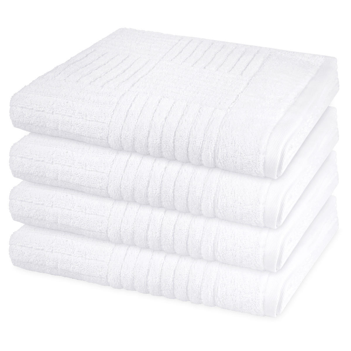 HANDTUCH Carre 4er-Set - Weiß, Textil (50/100cm) - Ross