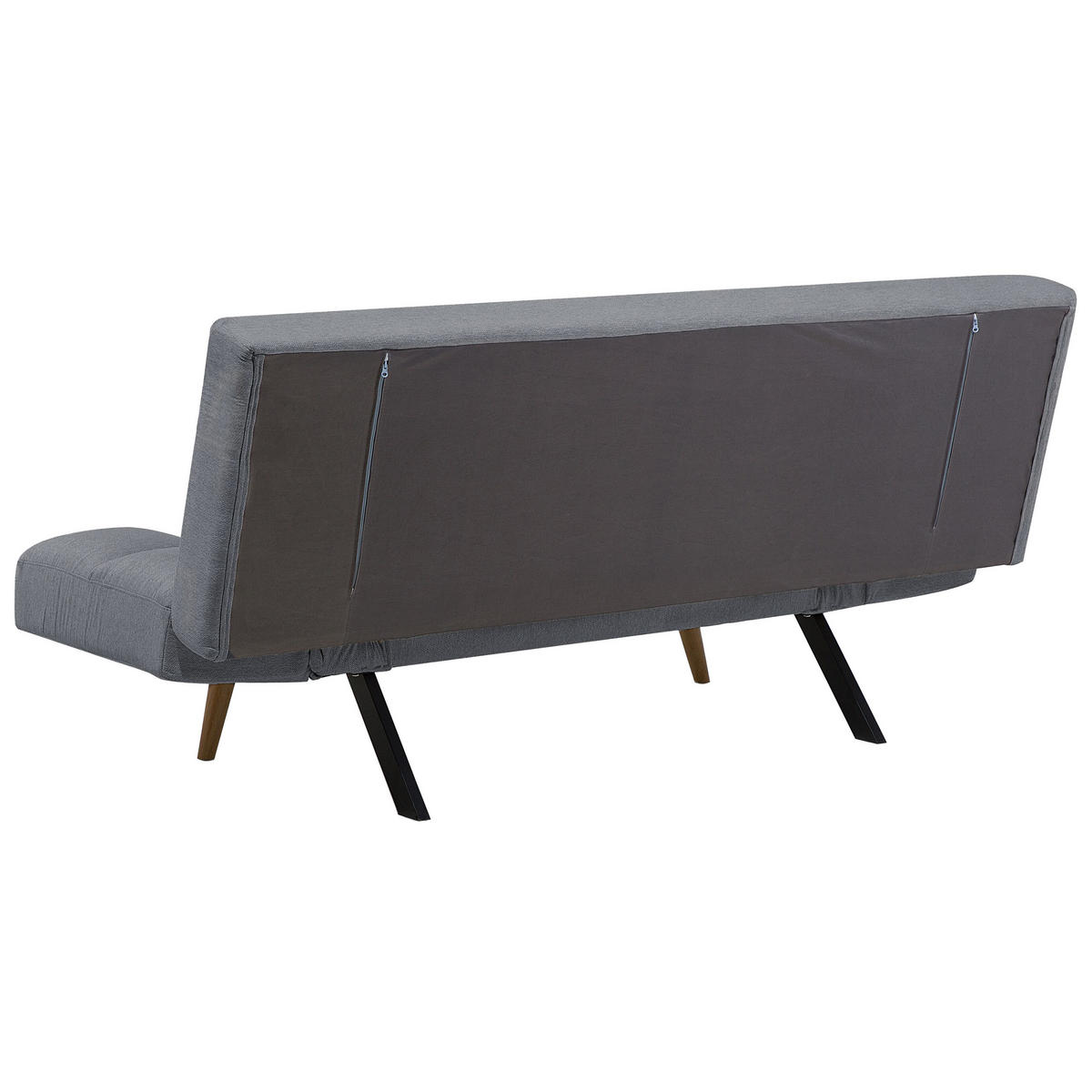 3-SITZER-SCHLAFSOFA hellgrau Ingaro - Hellbraun/Grau, Textil (182/86/79cm) - Beliani