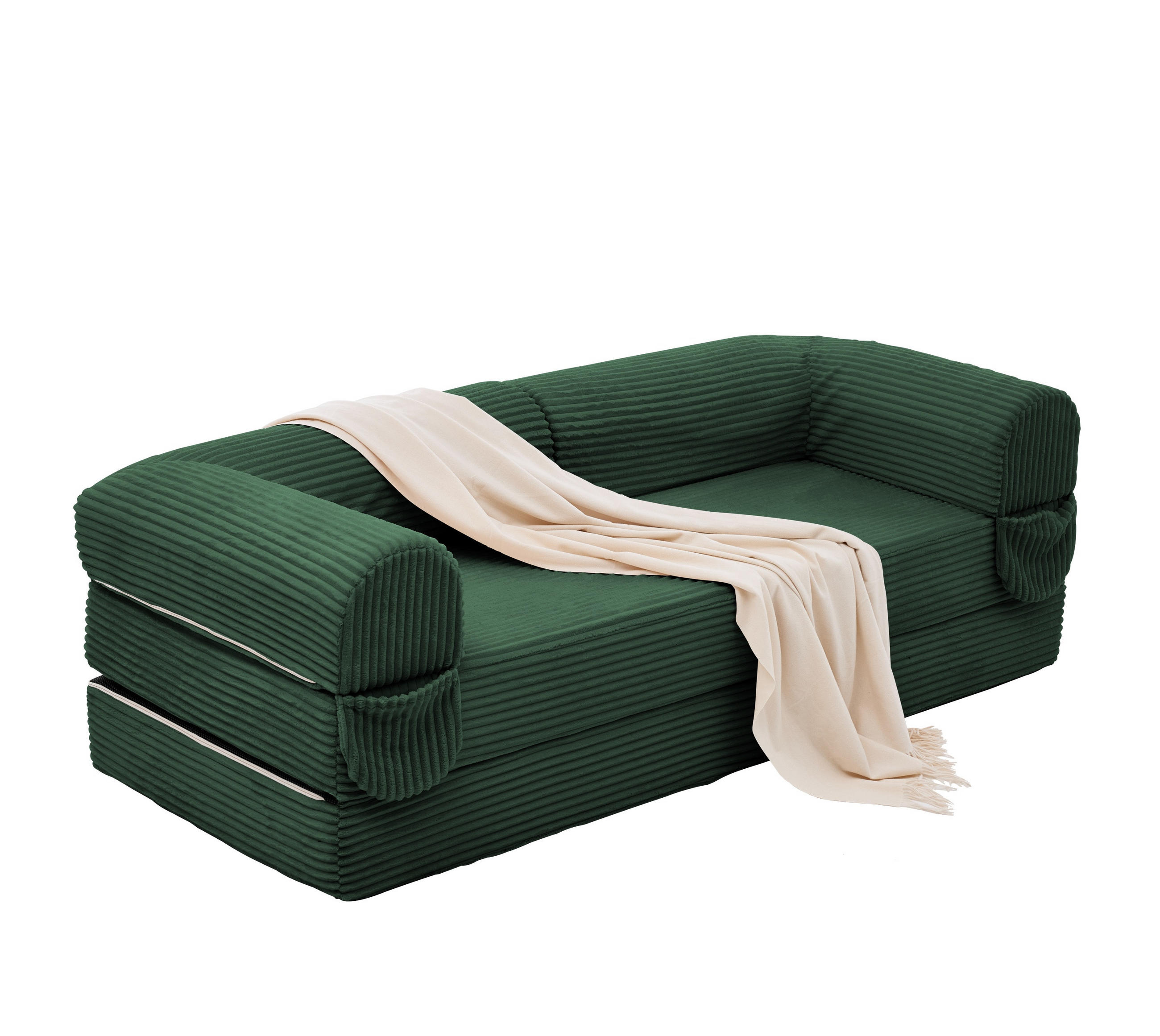SCHLAFSOFA DE-35181 2-in-1 umwandelbar Grün - Grün, Textil (78/65/190cm) - ComfortXL